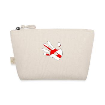 St Patricks Flag Hand Print Silhouette - Organic Pouch - nature - Front