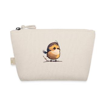 Comic Cute Kawaii Sticker Bird Songbird fluffy - Organic Pouch - nature - Front
