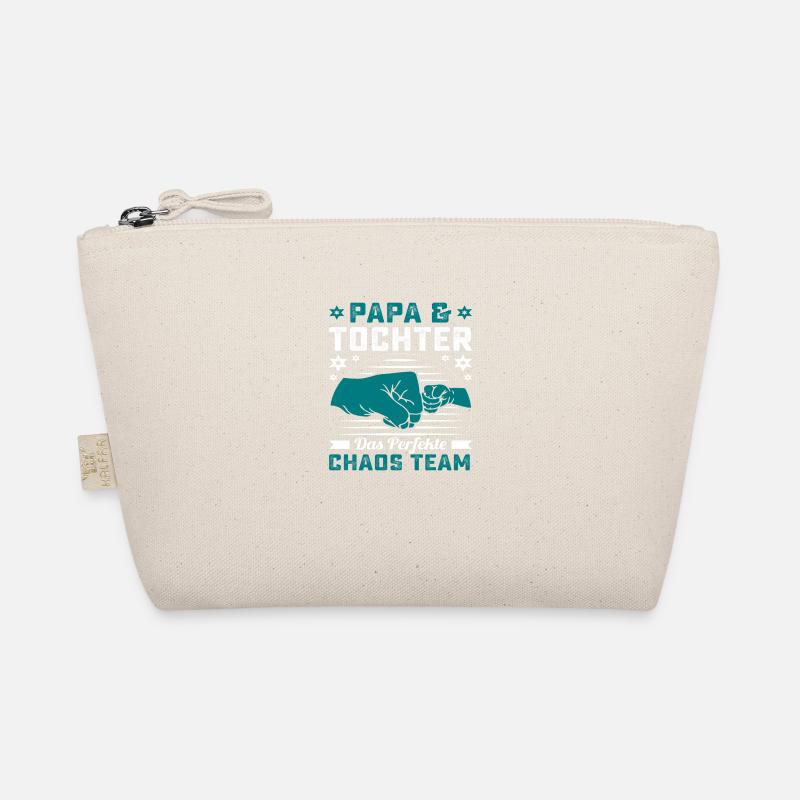 Papa & Tochter Das perfekte Chaos Team - Bio-Täschchen - Natur