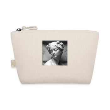 portrait beautiful young woman carved in marble - Organic Pouch - nature - Front