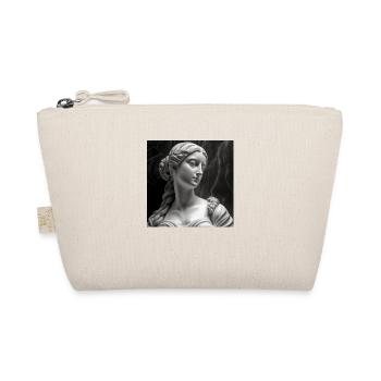portrait beautiful young woman carved in marble 3 - Organic Pouch - nature - Front