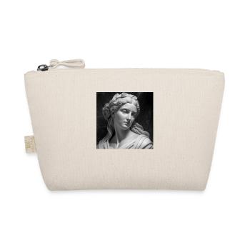 portrait beautiful young woman carved in marble 2 - Organic Pouch - nature - Front
