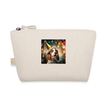 CptnBrunos dog with new years eve decoration - Bio-Täschchen - Natur - Vorne