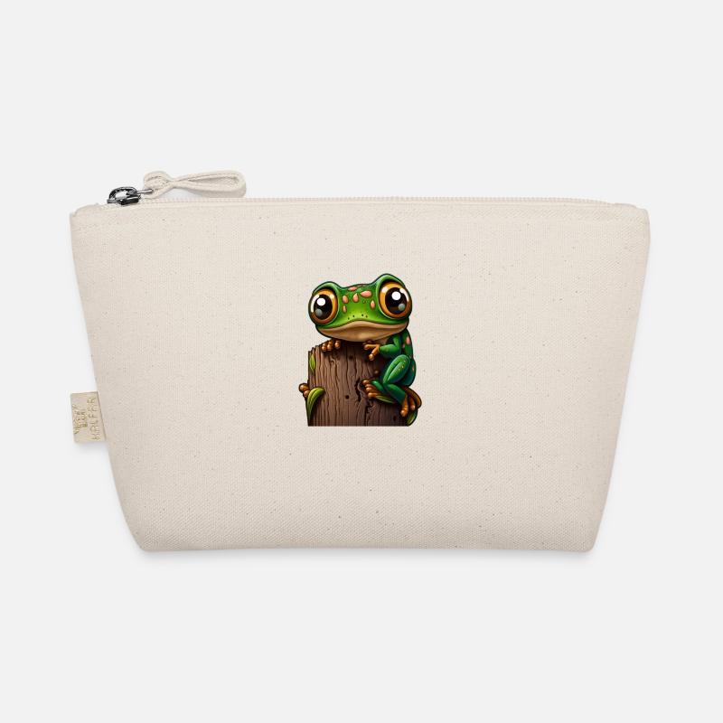 Cute Frog on a Log Organic Pouch