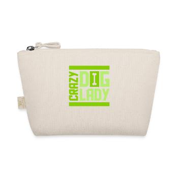 crazy dog lady quote - Organic Pouch - nature - Front
