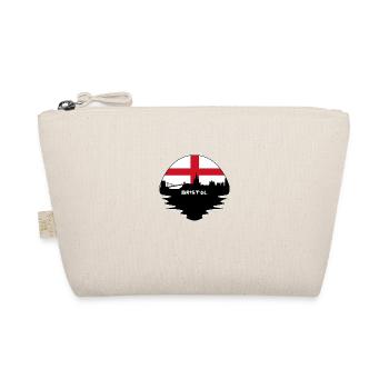 Bristol England Flag Skyline Silhouette Travel - Organic Pouch - nature - Front