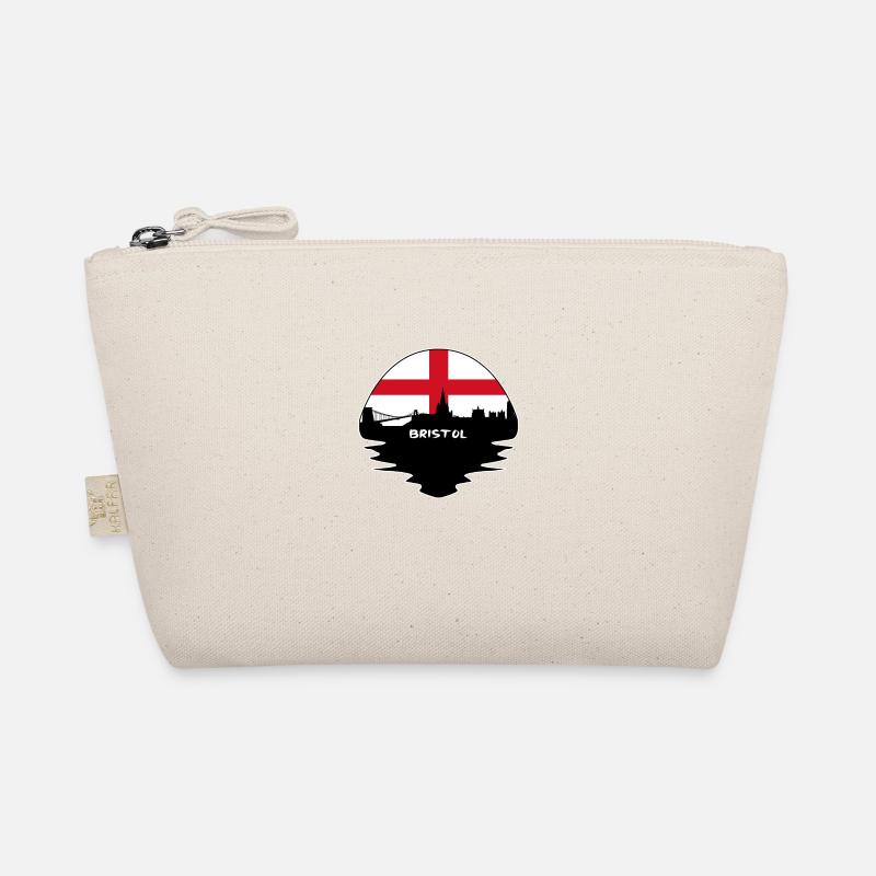 Bristol Angleterre Drapeau Skyline Voyage Silhouette Trousse biologique