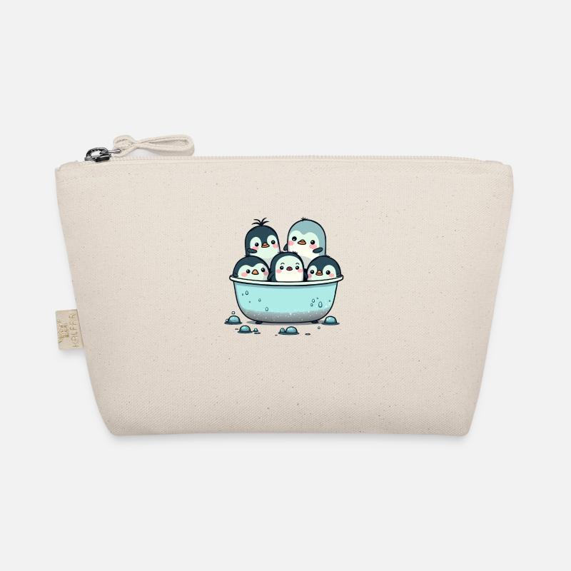 Cute Penguins having a Bath Organic Pouch