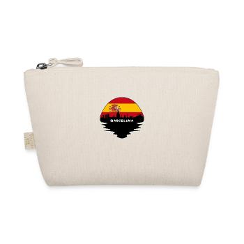 Barcelona Spain Flag Skyline Silhouette Travel - Organic Pouch - nature - Front