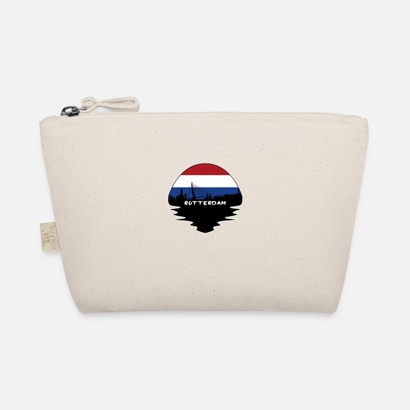Rotterdam Netherlands Flag Skyline Silhouette Trav Organic Pouch