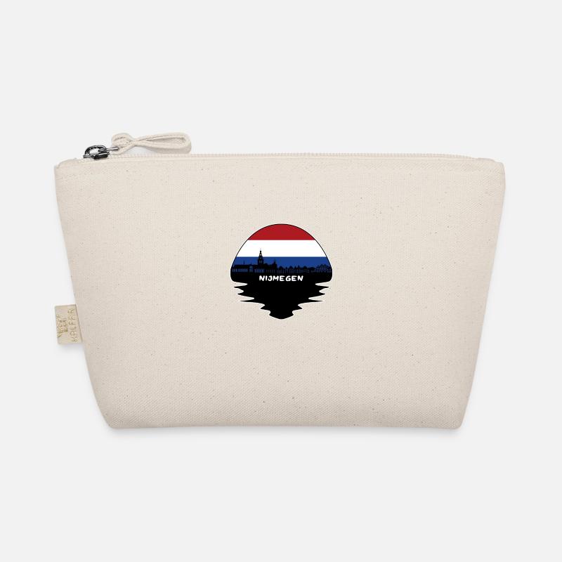 Nijmegen Netherlands Flag Skyline Silhouette Trave Organic Pouch