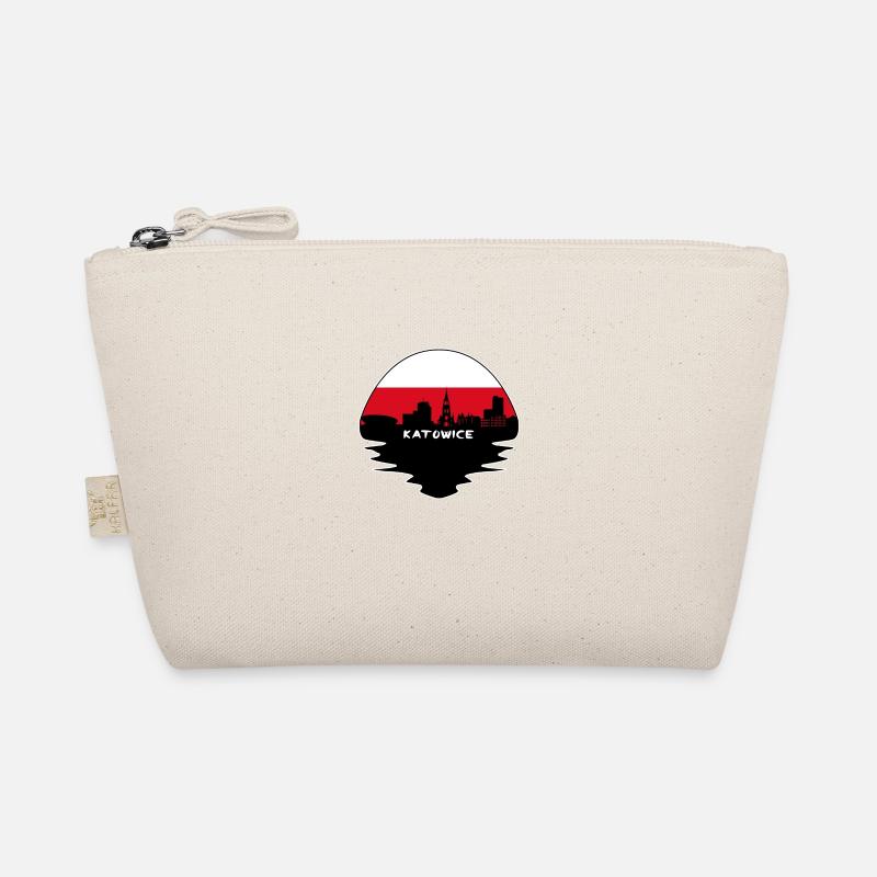 Katowice Pologne Drapeau Skyline Silhouette Travel Trousse biologique