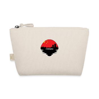 Chengdu Chine Flag Skyline Silhouette Voyage - Trousse biologique - nature - Devant