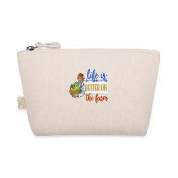 Life Is Better On The Farm Retro Farmer Designs - Bio-Täschchen - Natur - Vorne