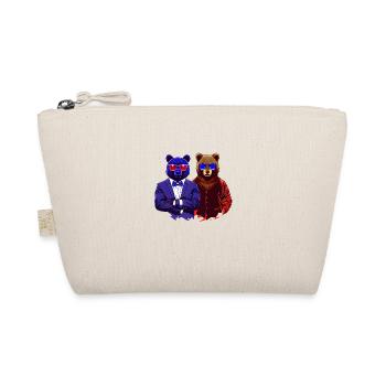 cool boss bear bros with sunglasses on - Bio-Täschchen - Natur - Vorne