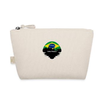 São Paulo Brasilien Flagge Skyline Silhouette Travel - Bio-Täschchen - Natur - Vorne