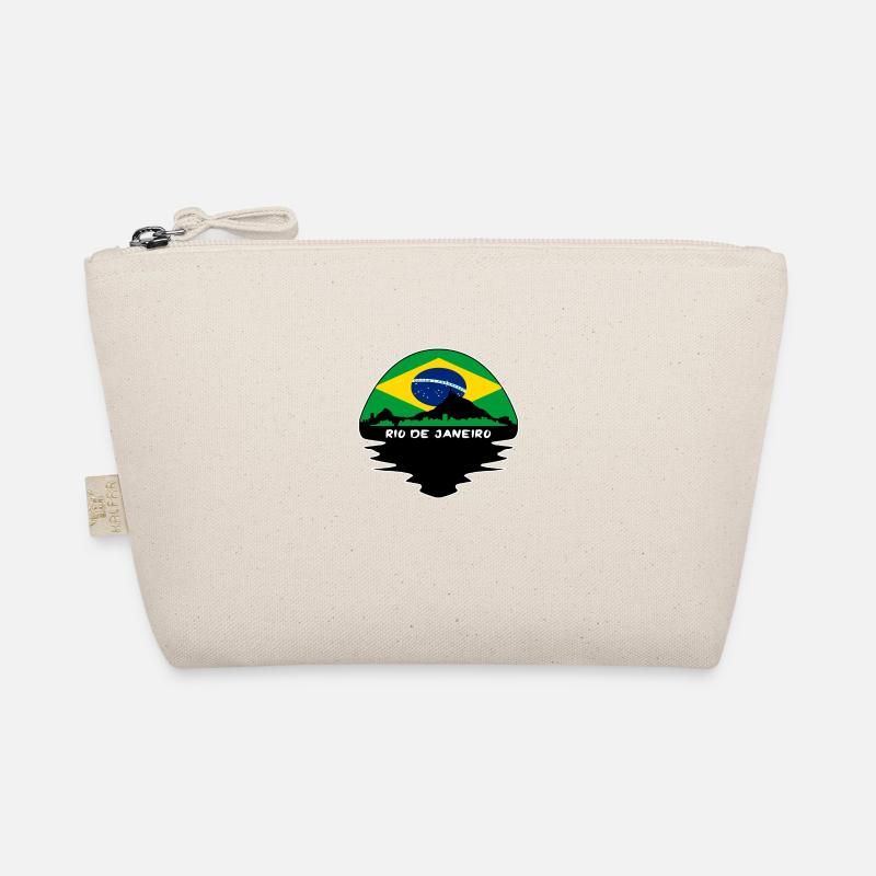 Rio de Janeiro Brésil Flag Skyline Silhouette Trousse biologique
