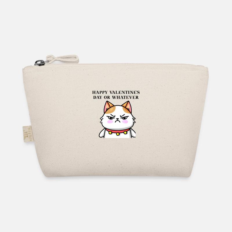 Genervte Katze lustig Valentinstag Geschenkidee Bio-Täschchen