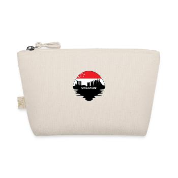 Singapore Singapore Flag Skyline Silhouette Travel - Organic Pouch - nature - Front
