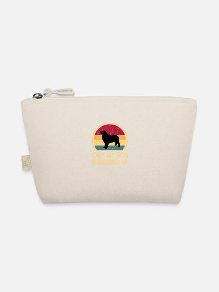 Berner Laufhund Hundeliebe Silhouette Vintage Sonnenuntergang - Bio-Täschchen - Natur - Vorne