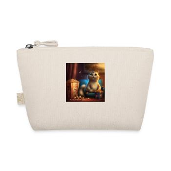 Cat watching a movie with popcorn - Organic Pouch - nature - Front