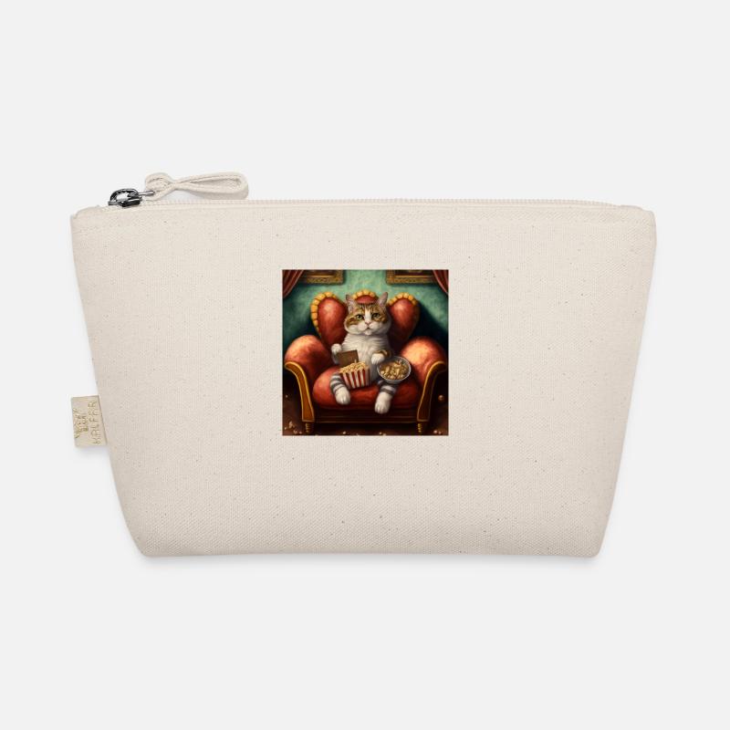 Antromorphic cat sitting on a sofa Organic Pouch