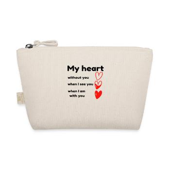 My Heart Valentinstag - Bio-Täschchen - Natur - Vorne