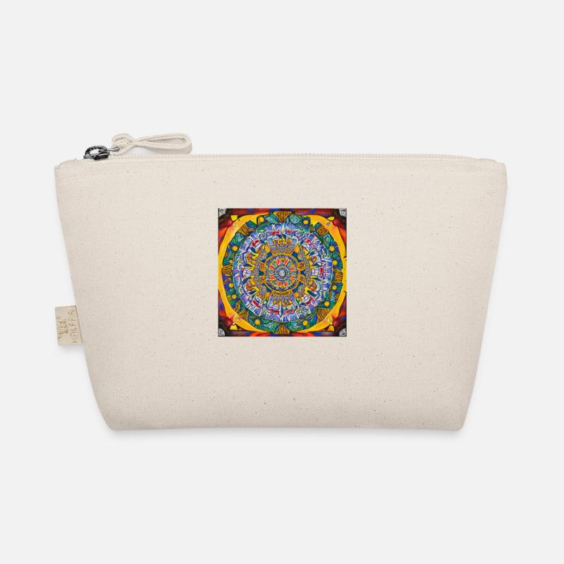 Mandala Sonne - Bio-Täschchen - Natur