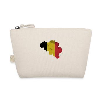 Belgien Flagge in der Form des Landes - Bio-Täschchen - Natur - Vorne