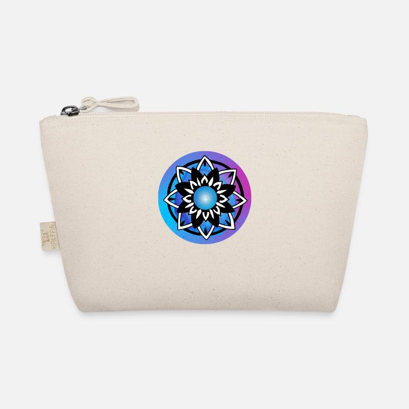 9 Mandala Schnüpel türkis pink Karife - Bio-Täschchen - Natur