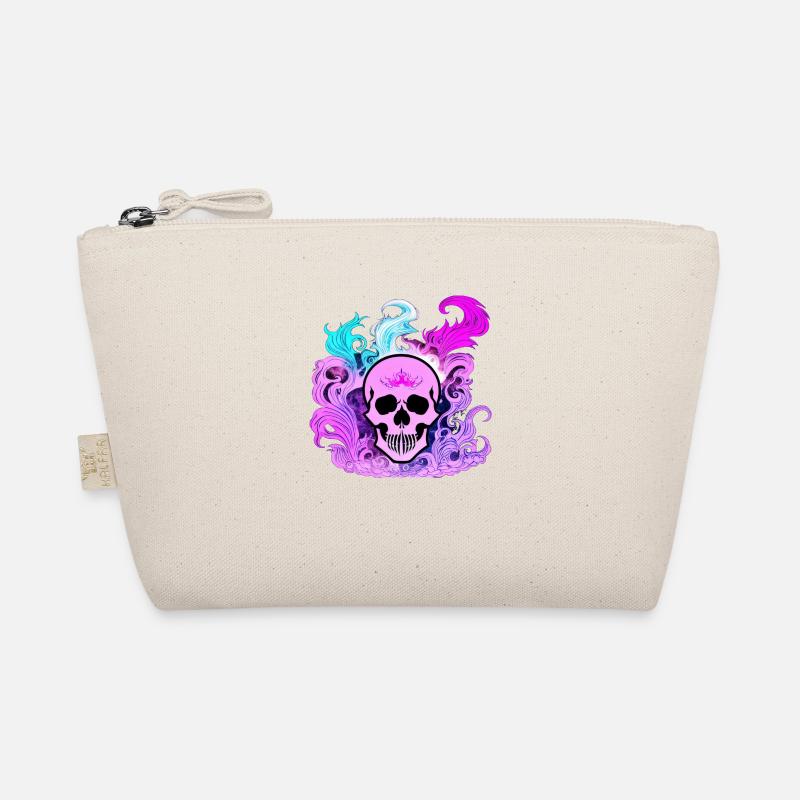 Fire Skull Smoke Pink Skeleton Flames 6 Organic Pouch