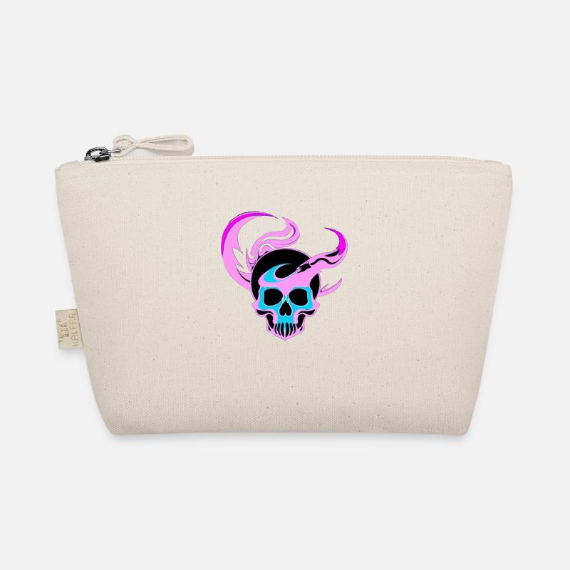 Fire Skull Smoke Pink Skeleton Flames 5 Organic Pouch