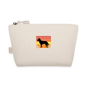 Chien australien Amour Silhouette Rétro Coucher de soleil - Trousse biologique - nature - Devant