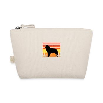 Bohemian Shepherd Dog Love Silhouette Retro Sunset - Organic Pouch - nature - Front