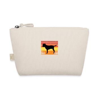 Border Terrier Dog Lover Silhouette Vintage Sunset - Organic Pouch - nature - Front