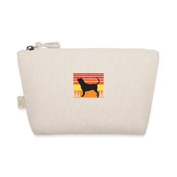 Bluthund Hundeliebhaber Silhouette Vintage Sonnenuntergang - Bio-Täschchen - Natur - Vorne