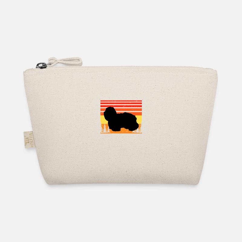 Coton De Tuléar Chien Amour Silhouette Vintage Coucher de Soleil Trousse biologique
