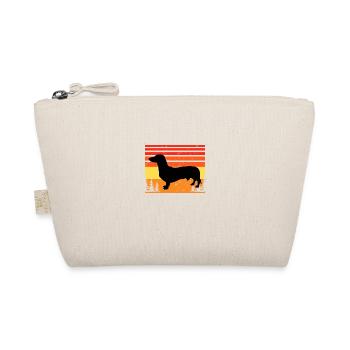 Dachsund Dog Lover Silhouette Vintage Sunset - Organic Pouch - nature - Front