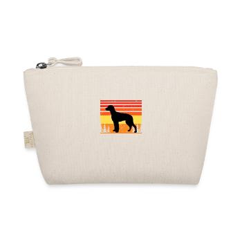 Chien Francais Tricolore Dog Silhouette Retro Sun - Organic Pouch - nature - Front