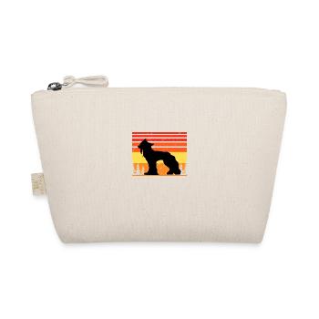 Chinese Crested Dog Love Silhouette Vintage Sunset - Organic Pouch - nature - Front