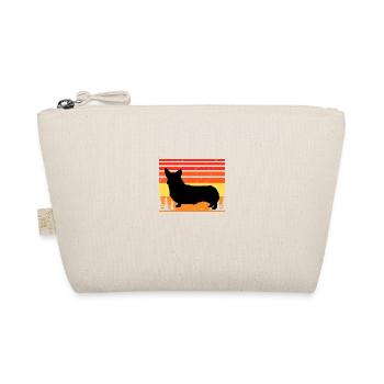 Corgi Dog Silhouette Vintage Sunset for Dog Lovers - Organic Pouch - nature - Front