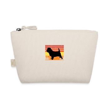Cairn Terrier Hundeliebhaber Silhouette Vintage Sonnenuntergang - Bio-Täschchen - Natur - Vorne