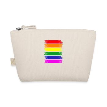 Rainbow Stripes Across - Organic Pouch - nature - Front