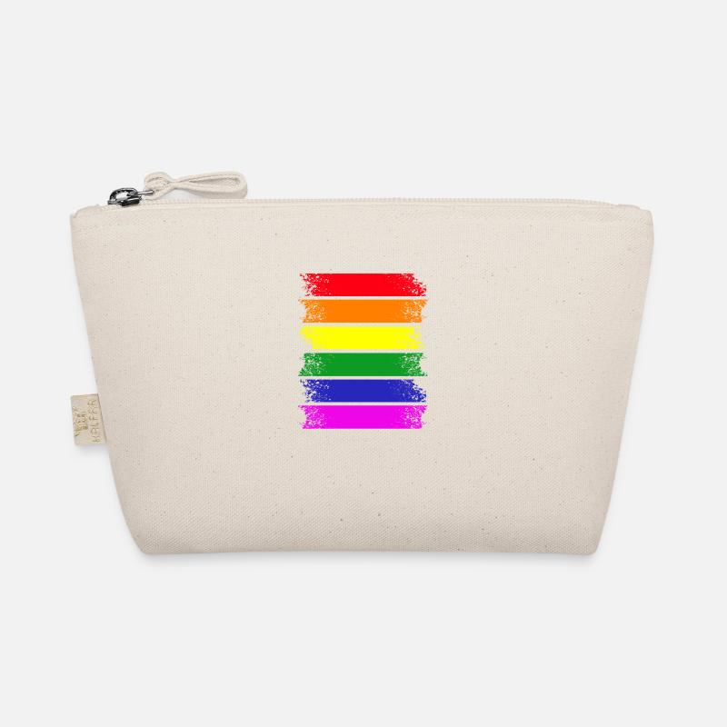 Rainbow Stripes Across Organic Pouch