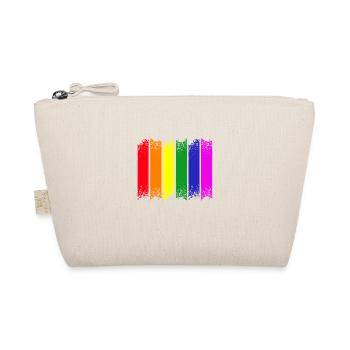 Rainbow Stripes - Organic Pouch - nature - Front