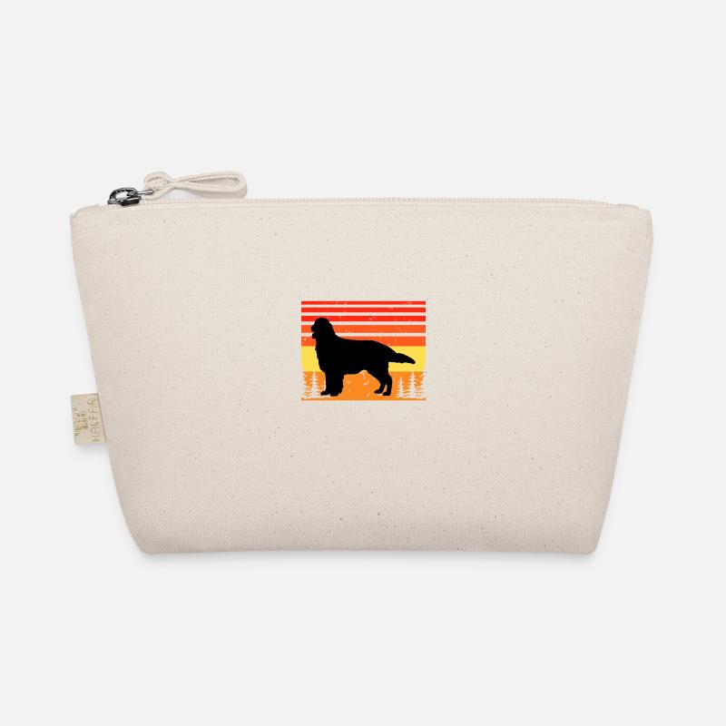 Flat Coated Retriever Dog Silhouette Retro Sunset Trousse biologique
