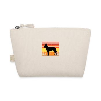 Berger Hollandais Chien Amoureux Silhouette Vintage Coucher de Soleil - Trousse biologique - nature - Devant