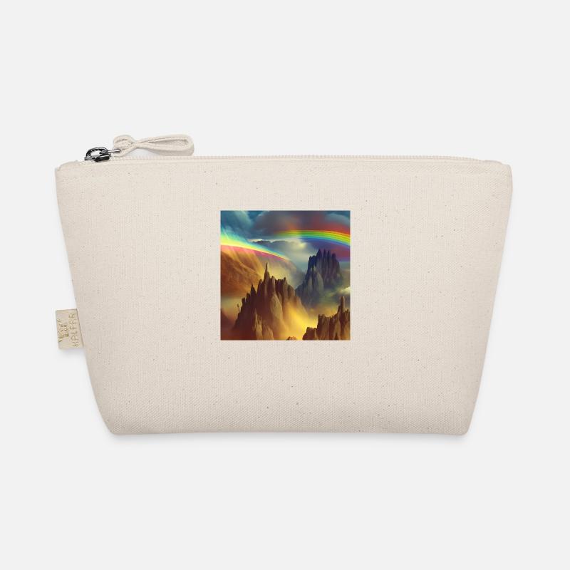 Rainbow on mountain Organic Pouch