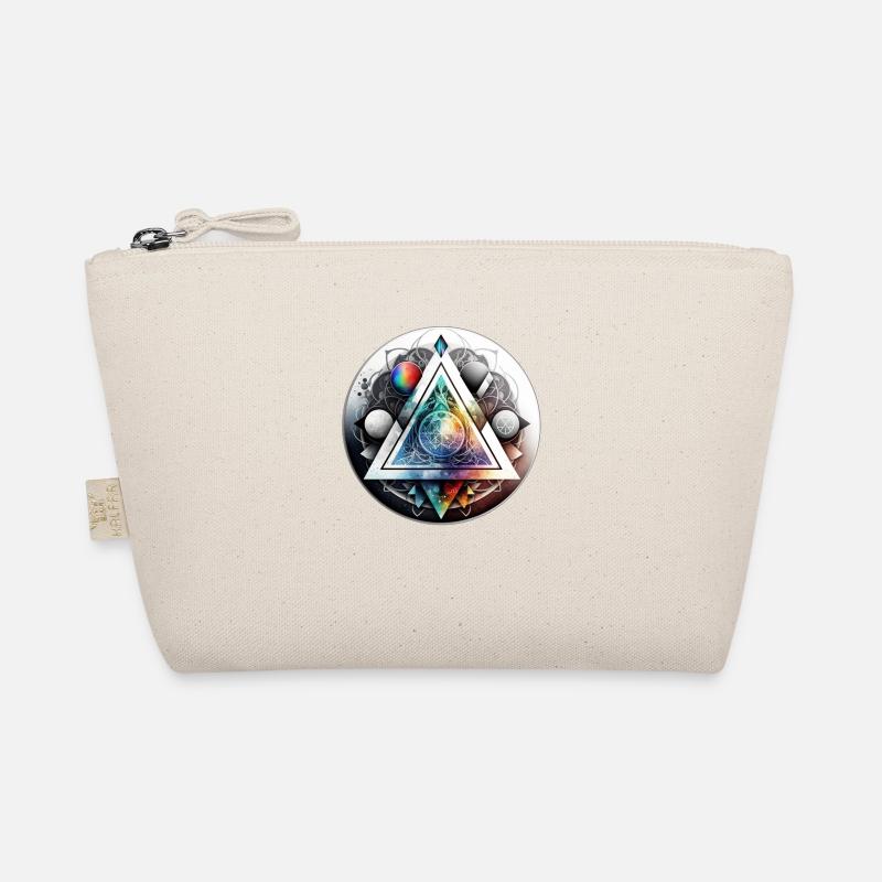 Triangle and mystical circle geometric and futuristic - Organic Pouch - nature