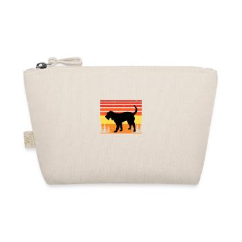 Griffon Nivernais Dog Love Silhouette Retro Sunset - Organic Pouch - nature - Front